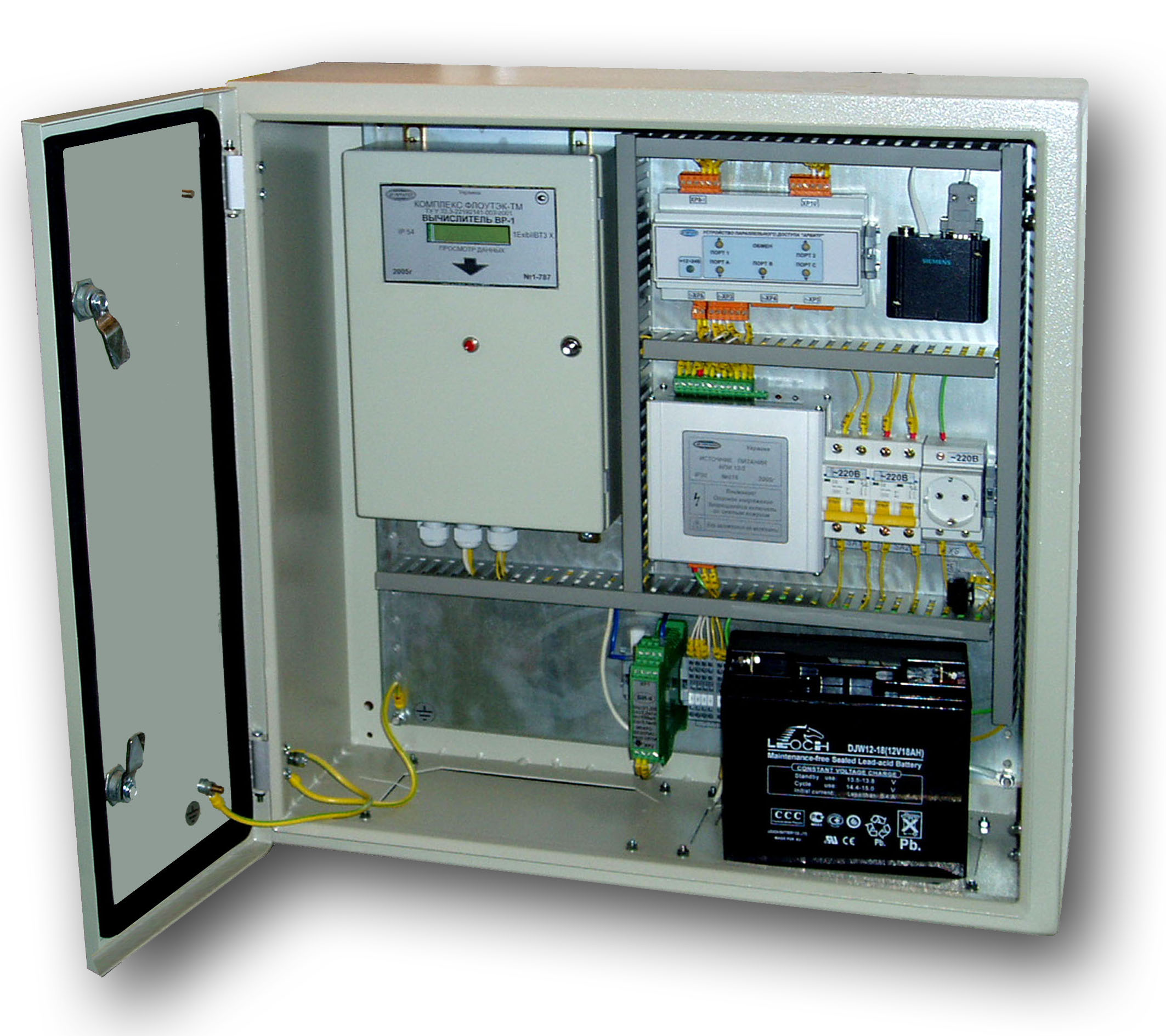 Cabinet with placed equipment of the FLOUTEK-TM Complex Cabinet with placed equipment of the FLOUTEK-TM Complex