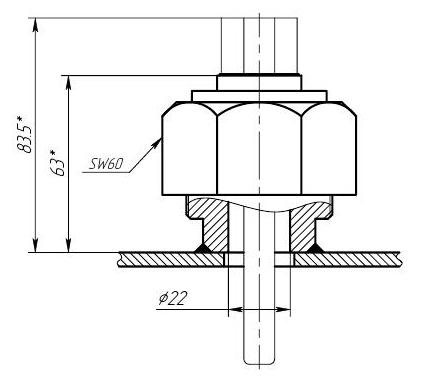 Thermal insulating boss design